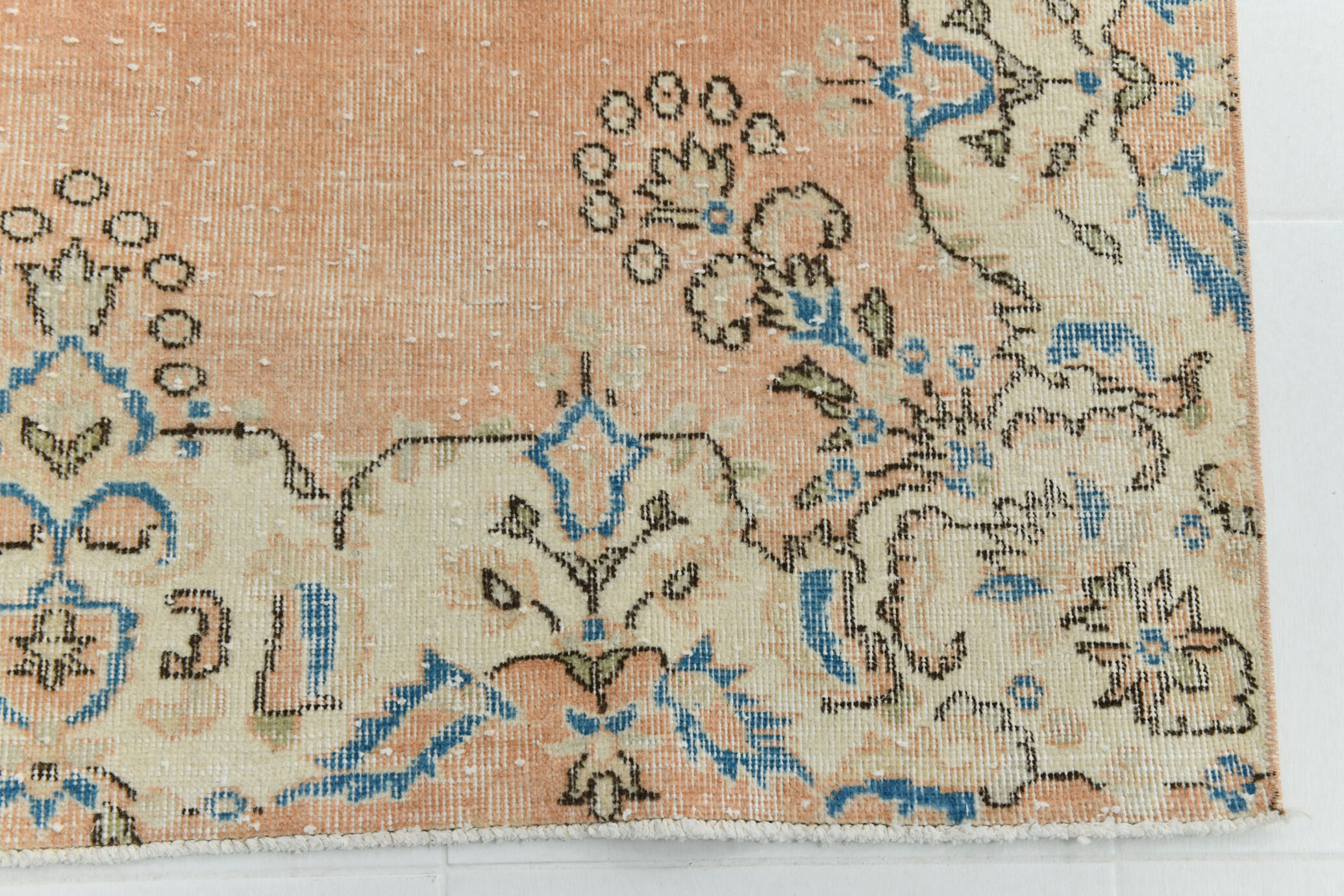 7x10 oriental peach turkish rug 206x309cm