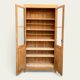 Parisian glass cabinet in solid raw oak, 1950