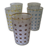 Set of 5 BVB orangeade glasses