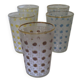 Set of 5 BVB orangeade glasses