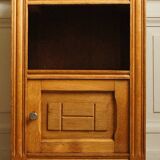 1930 bedside table in oak & black marble
