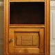 1930 bedside table in oak & black marble