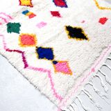 Moroccan Berber Azilal rug with colorful patterns, 1.40x0.98m