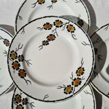 Set of six flat plates orchies nord