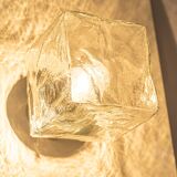 Large frosted glass wall lamp by Murano, designed by Kalmar Cube, Austria, 1960s.