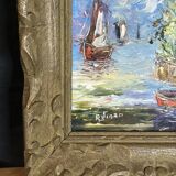 Haitian School 20th Century - Raoul Viard (referenced) - Marine Oil on panel