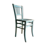 Blue and white patinated old bistro chair