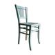Blue and white patinated old bistro chair
