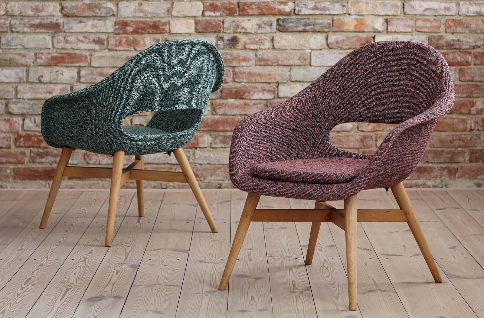 Set of 2 Lounge Chairs designed by Miroslav Navrátil, 1950s, Czech Republic
