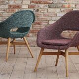 Ensemble de deux fauteuils lounge conçus par Miroslav Navrátil, années 1950, République tchèque