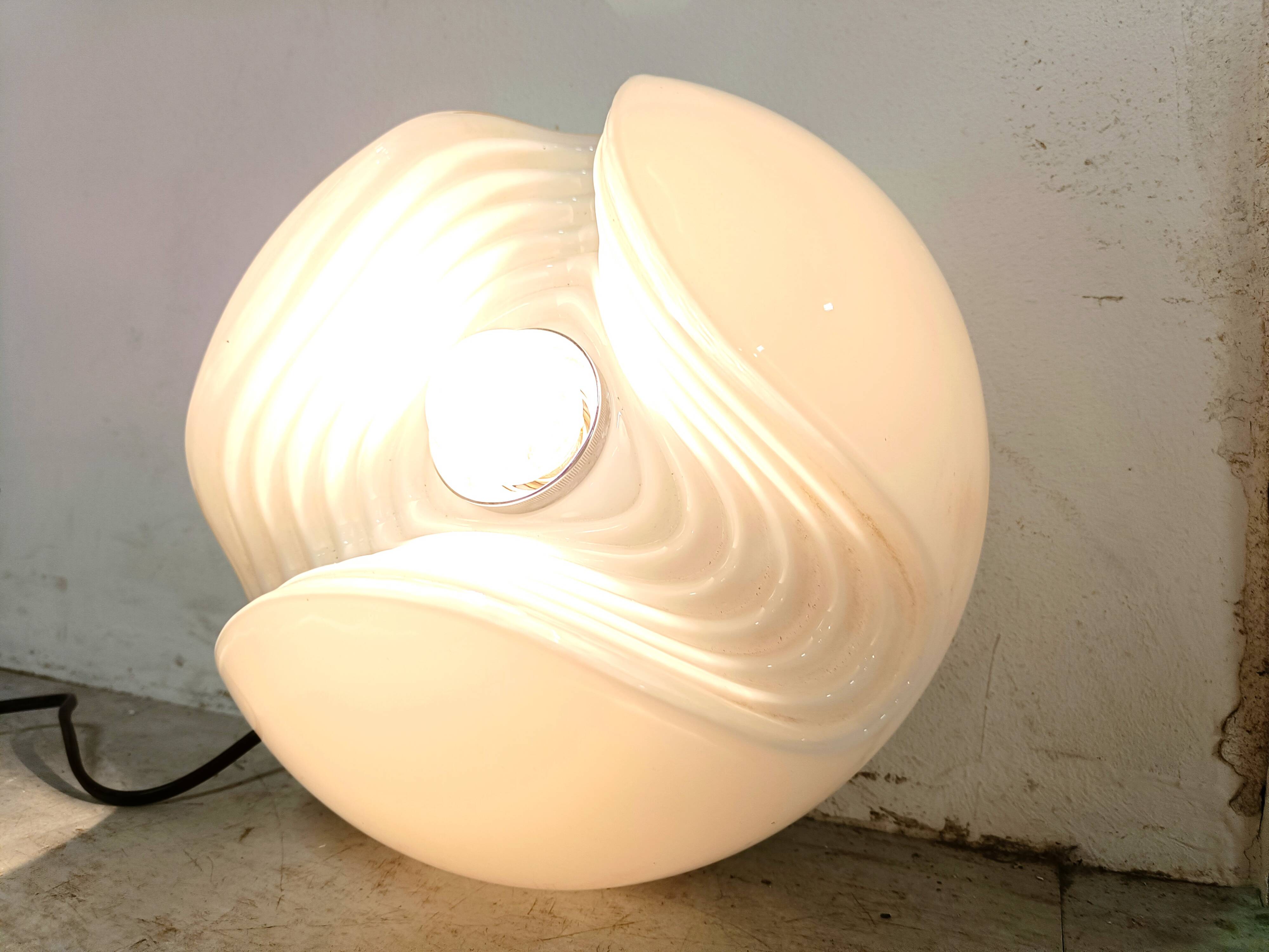 Glass wall light by Peil and Putzler, 1980s