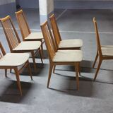 6 chairs Scandinavian years 50 60 Lubke
