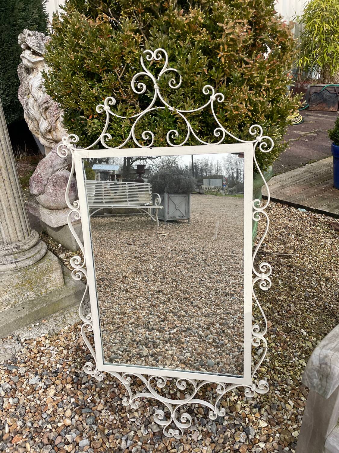 Vintage wrought iron mirror 1960