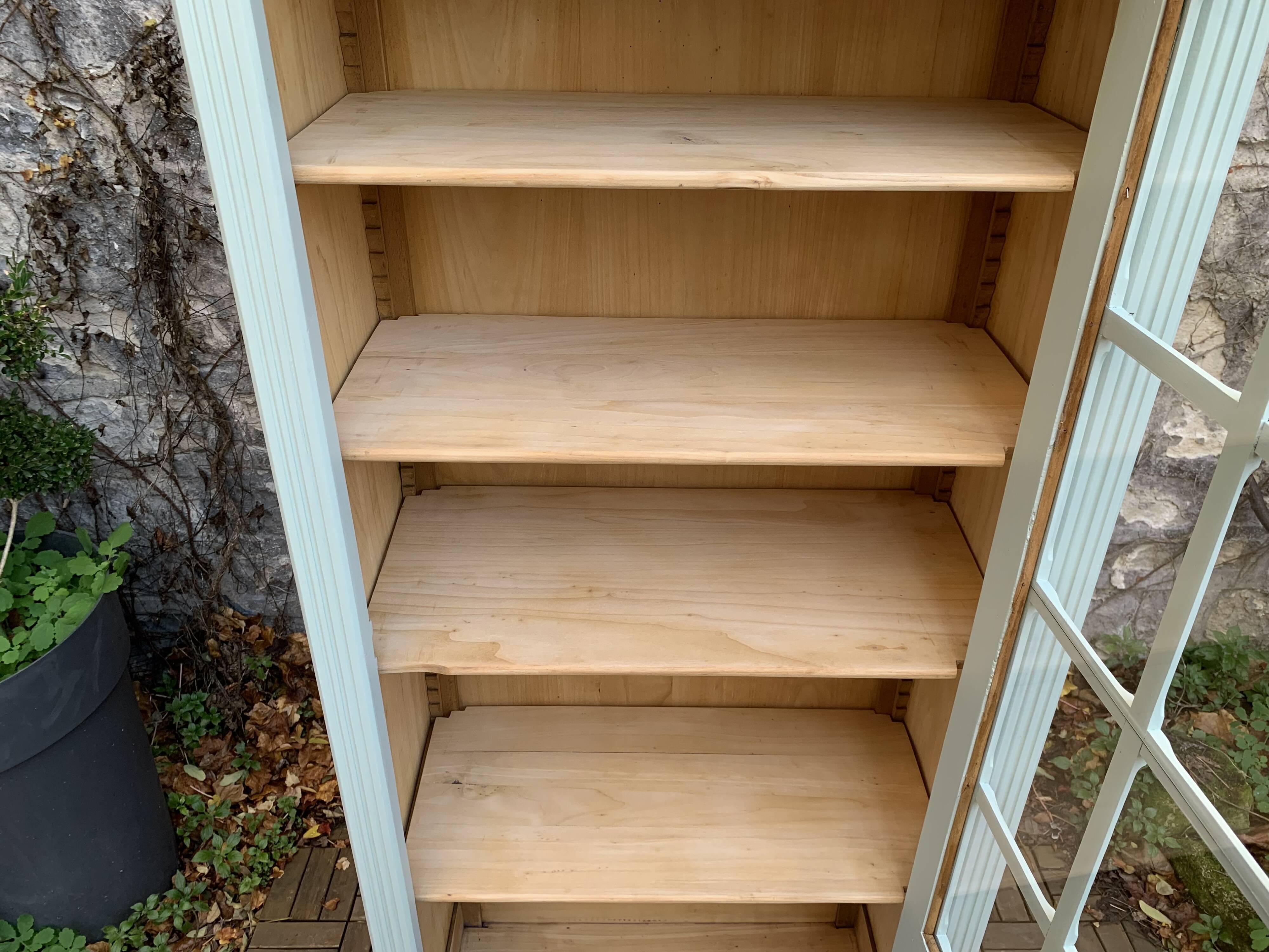 Antique celadon glass Parisian wardrobe H162