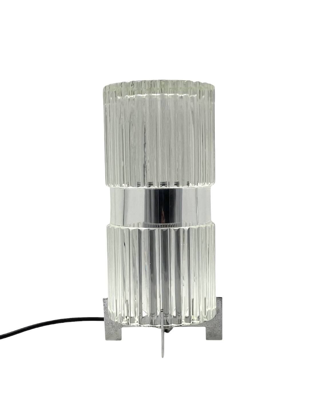 Glass table lamp, Fidenza Vetraria Italy 1970s