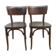 2 mahogany varnished bistro chairs
