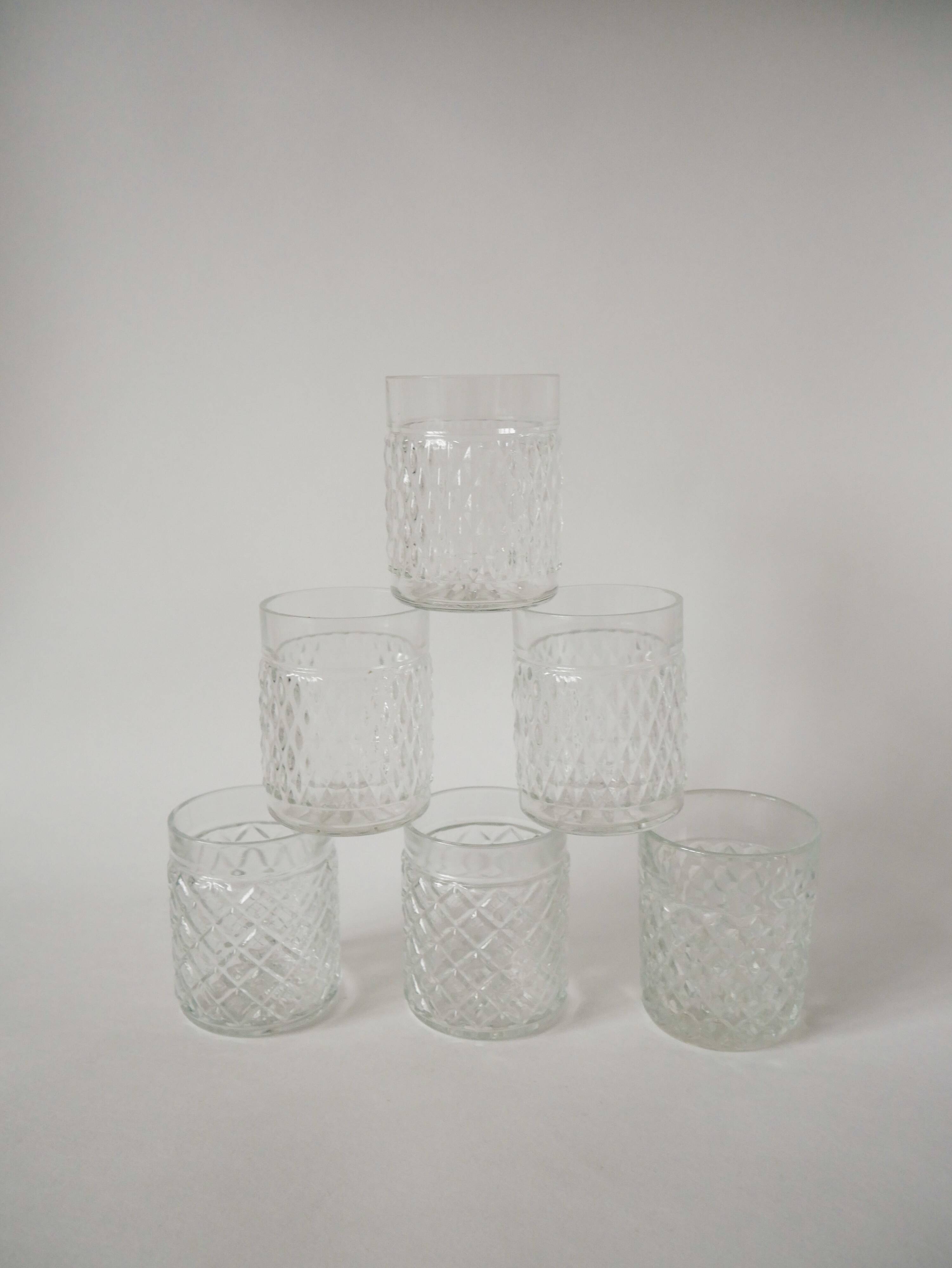 ensemble de 6 verres à whisky 1970