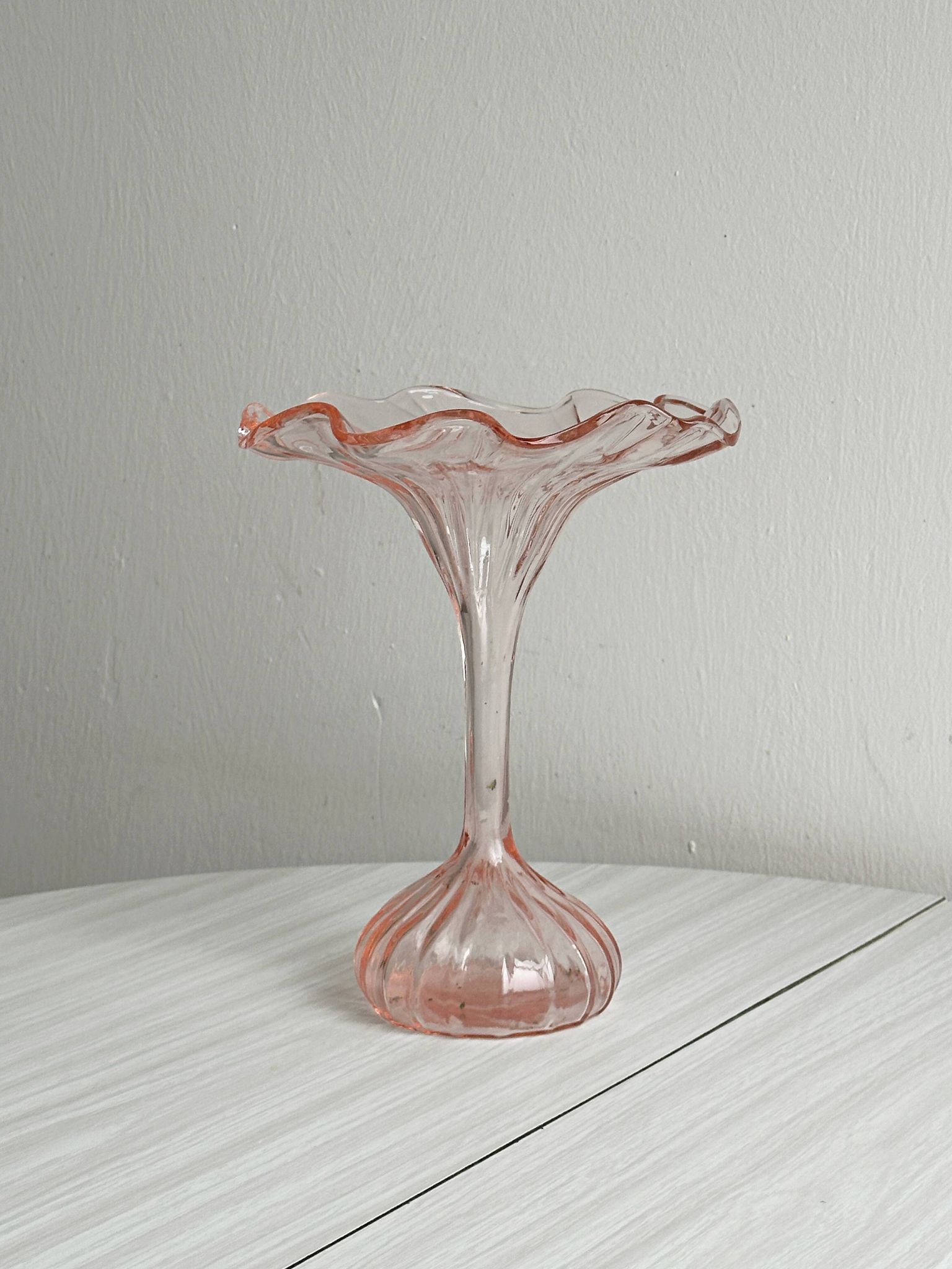 vase en verre soufflé vieux rose