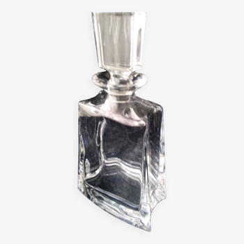 Bohemian crystal whiskey decanter Flat model