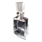 Bohemian crystal whiskey decanter Flat model