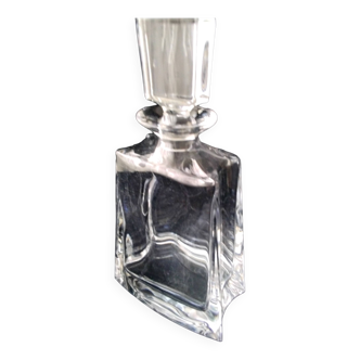 Bohemian crystal whiskey decanter Flat model