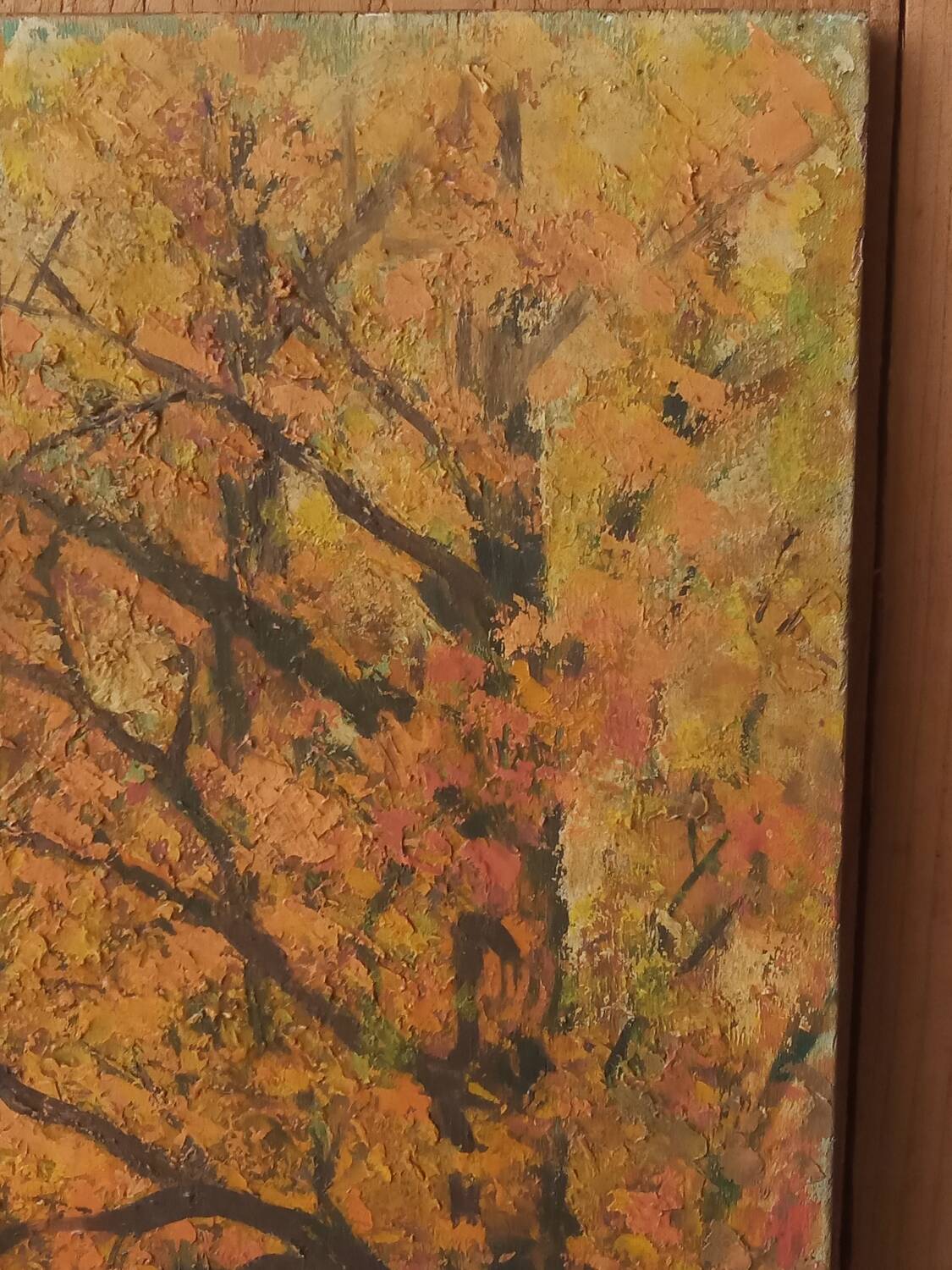 Oil painting, undergrowth landscape