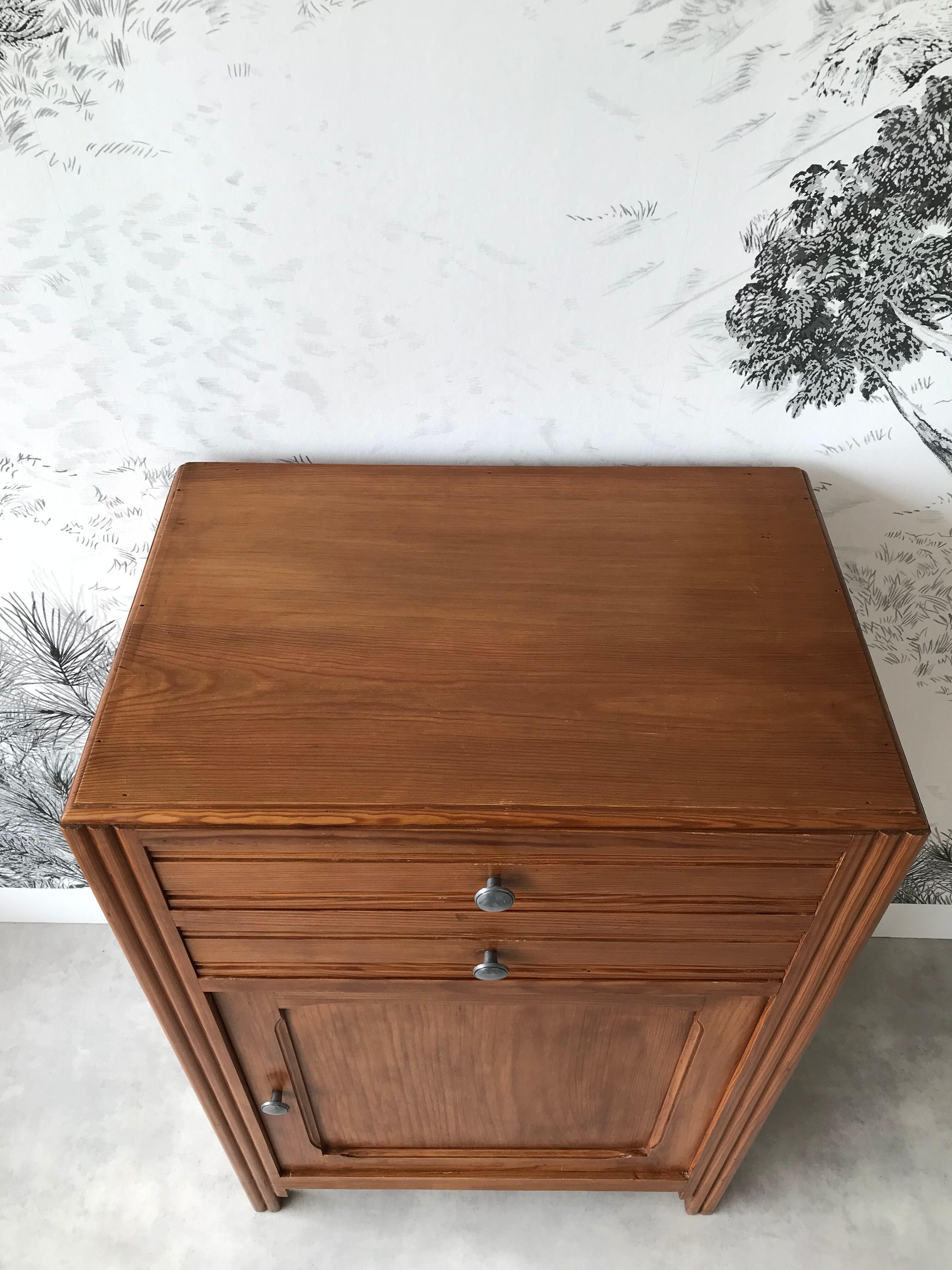 Solid wood sideboard 60's