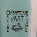 Fireplace clock with matching vases