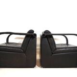 Otto Zapf Arcona ensemble de 2 fauteuils en cuir pour Art Collection