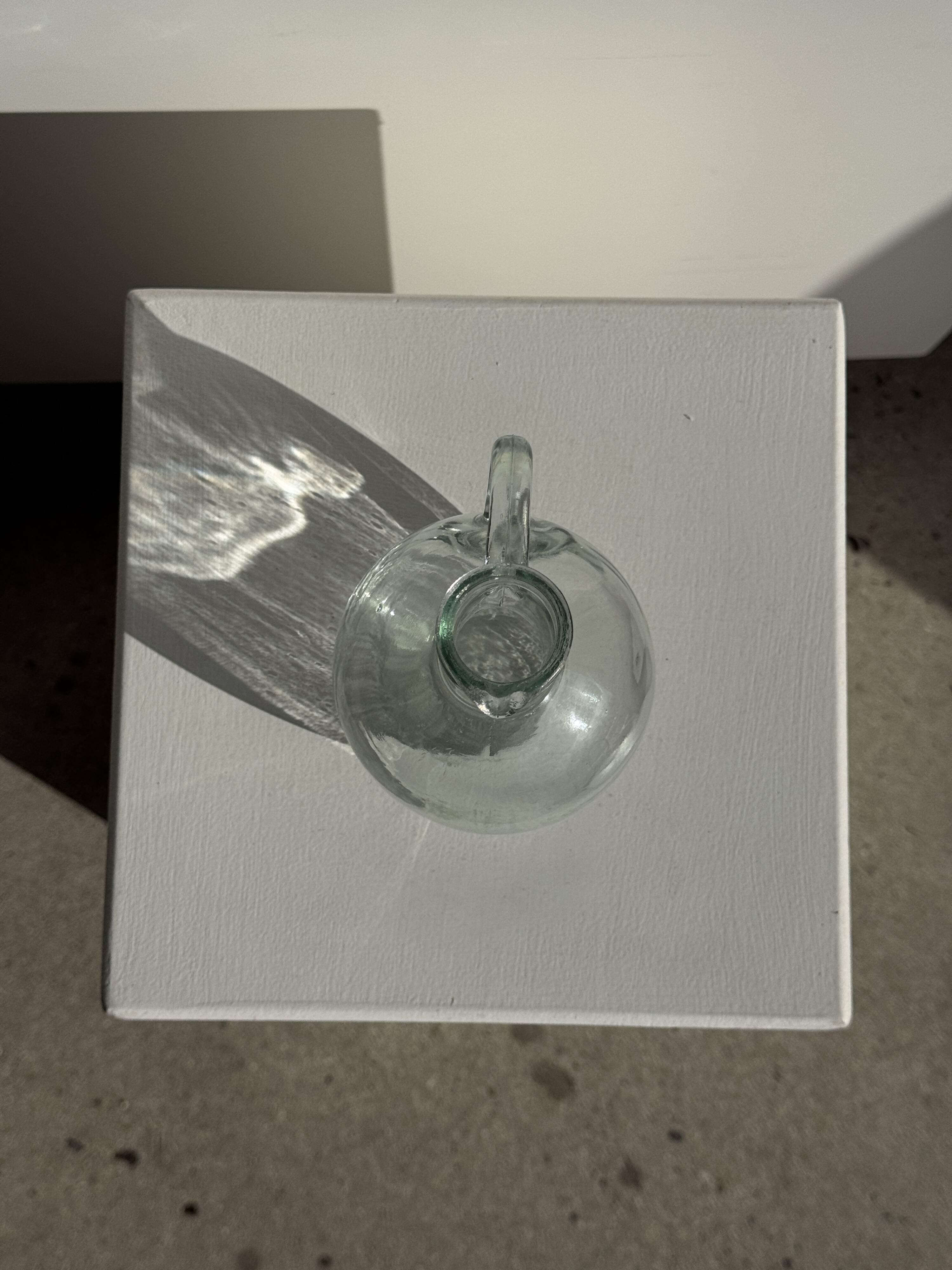 Mini round glass carafe D9 H14.5