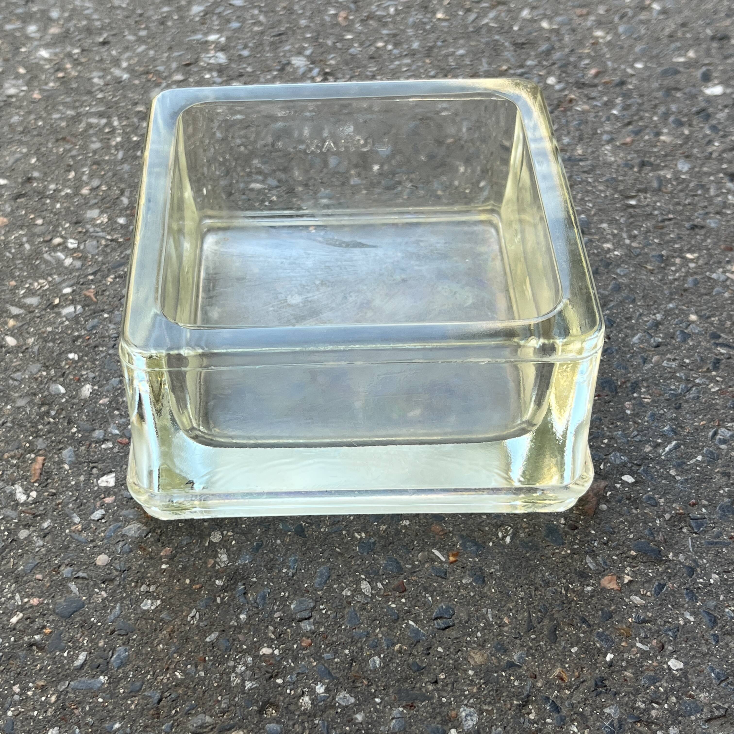 Lumax glass block tray - lumax charlotte perriand ashtray