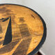 Art deco side table in wood with paint