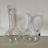 Crystal pitcher and carafe
