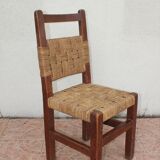 Cord and wood chair