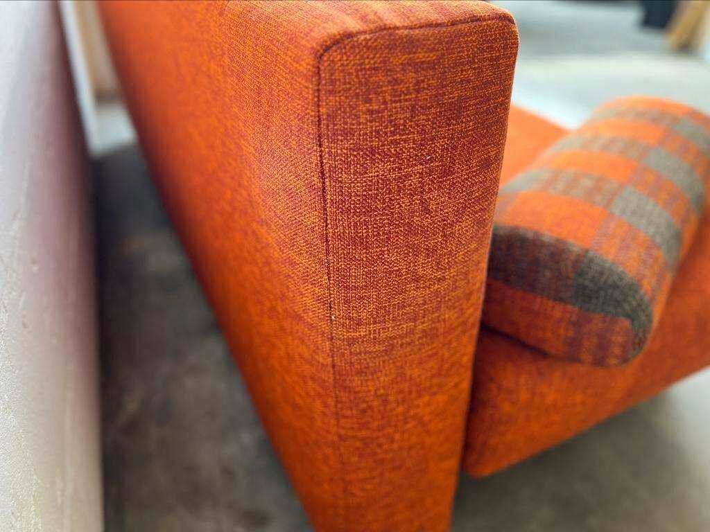 Chairperson / sofa / vintage orange sofa bed for 2 people
