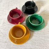 Colorful vintage mugs