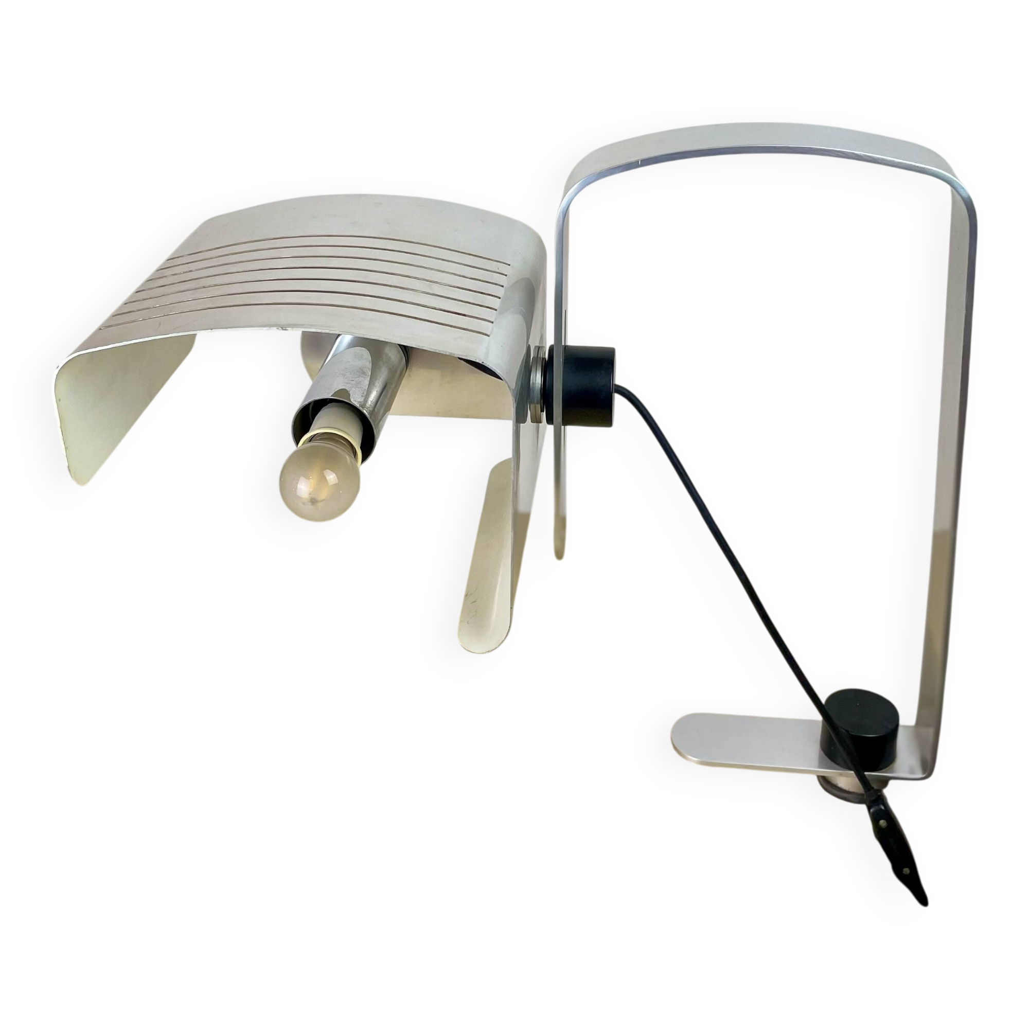Large Aluminum Desk Lamp by Etienne Fermigier for Monic, 1970s