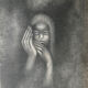 Painting young girl Dany Larroque XXth