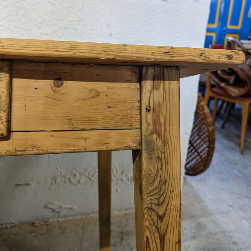 Light wood farmhouse table