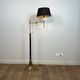 Reading Lamp in Mahogany and Gold Brass with Articulated Arm and Tripod Base
