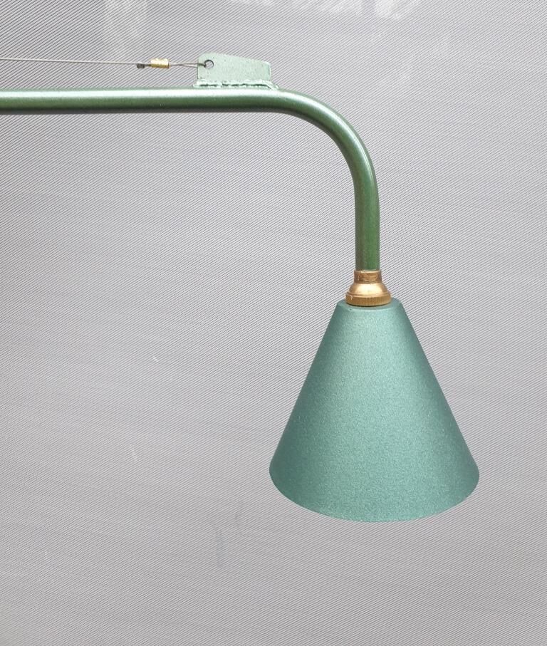Metal green conical wall lamp