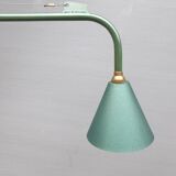 Metal green conical wall lamp