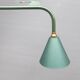 Metal green conical wall lamp