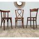 3 wooden bistro chairs
