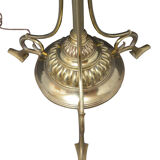 Victorian brass height adjustable standard lamp