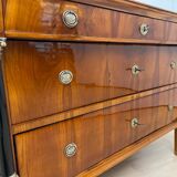 Biedermeier Commode in Cherry Veneer and Brass, Germany, 1820s