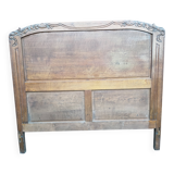 1950s solid oak headboard