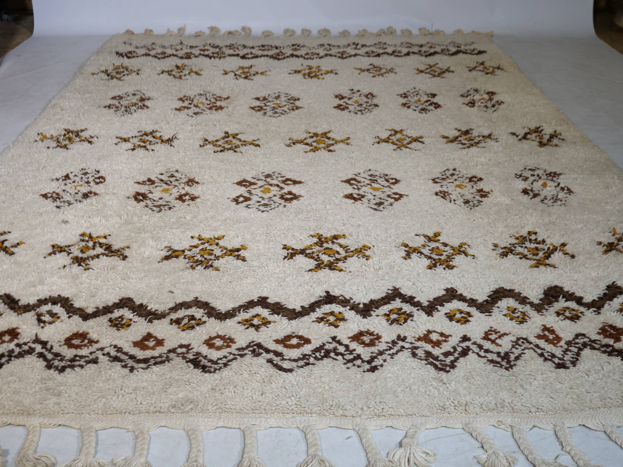 Tapis en laine berbère noué à la main, 1978