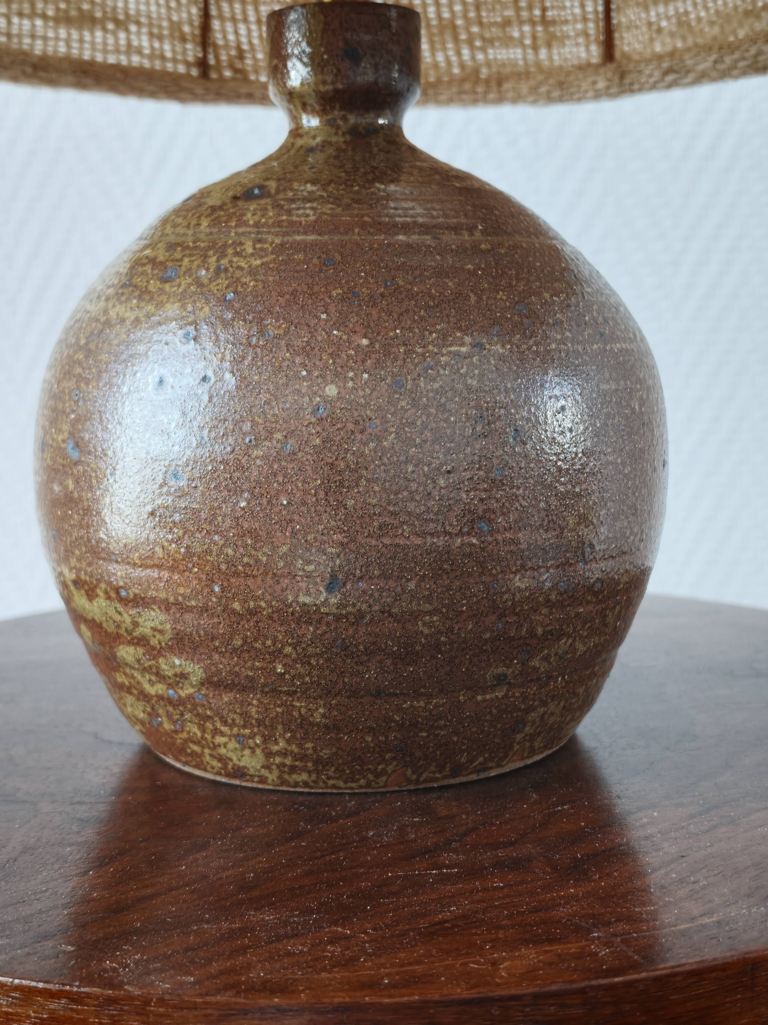 Pyrite stone lamp by Guy Baudat from the 1970s.