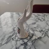 Iridescent white vintage bud vase